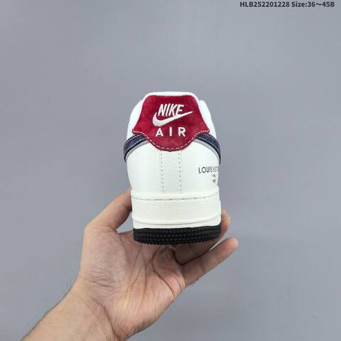 Nike Air Force 1 07 LV8 White Navy Red Black EU 36-45 Sneaker - Unisex (BS-62377)