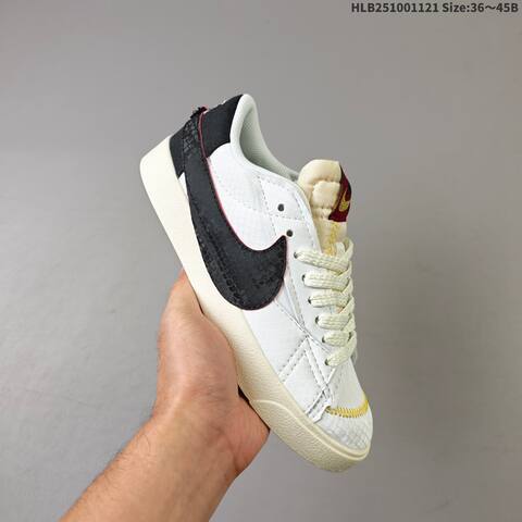 Nike Blazer Low 77 JUMBO White Black Red Yellow Cream EU 36-45 Skate Shoe - Unisex (BS-63305)