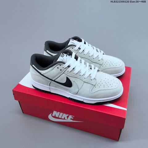 Nike SB Dunk Low Retro ZoomAir Light Grey Black White EU 36-46 Skate Shoe - Unisex (BS-61869)