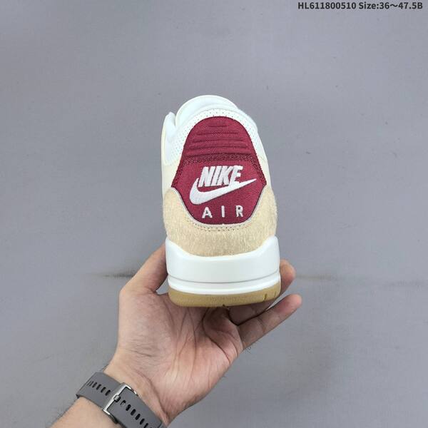 Jordan Air Jordan 3 Retro white/cream/red 36~47.5 basketball
