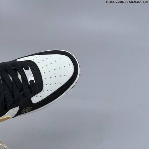 Nike Air Force 1 07 LV8 Black White Gold EU 36-45 Sneaker - Unisex (BS-62114)