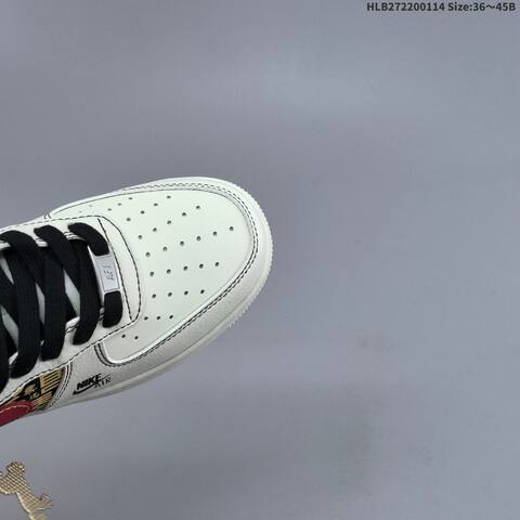 Nike Air Force 1 07 LV8 QW5288 Off White Red Black Gold EU 36-45 Sneaker - Unisex (BS-62001)