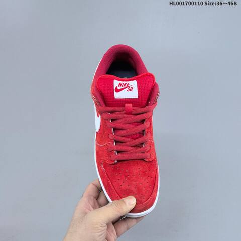 Nike SB Dunk Low Blood Rage Red White Gum EU 36-46 Skate Shoe - Unisex (BS-62087)