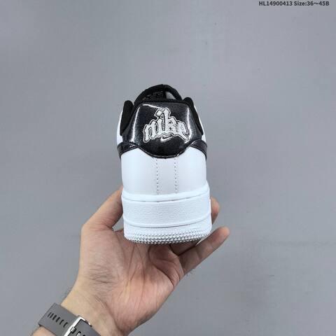 Nike Air Force 1 07 Low White Black Silver EU 36-45 Sneaker - Unisex (BS-60761)
