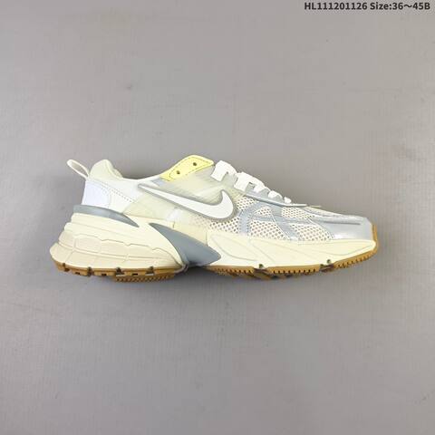 Nike V2K Run Off White Silver Pale Yellow Gum Brown EU 36-45 Running Shoe - Unisex (BS-63040)