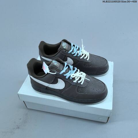 Nike Air Force 1 07 Dark Grey White Light Blue EU 36-45 Sneaker - Unisex (BS-60236)
