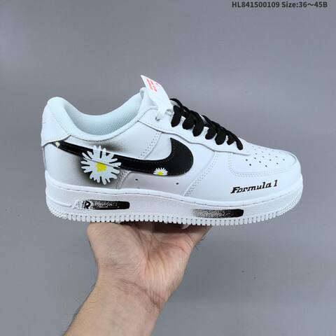Nike Air Force 1 07 White Black Yellow EU 36-45 Sneaker - Unisex (BS-62118)