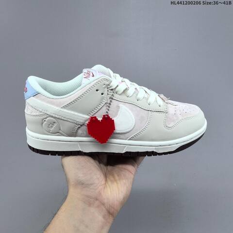 Nike Dunk Low Valentines Day Light Beige Pink White Red Blue EU 36-41 Skate Shoe - Unisex (BS-61517)