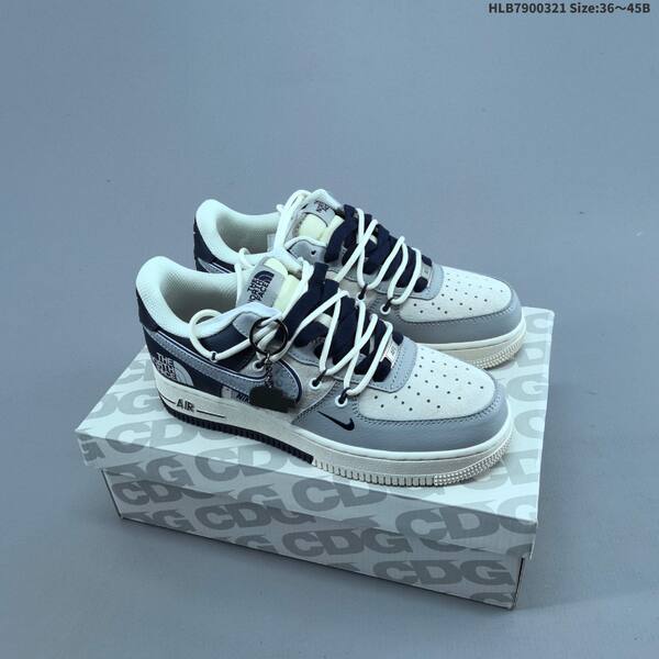 Nike Air Force 1 07 Low off white gray red EU 36-45 skate shoe
