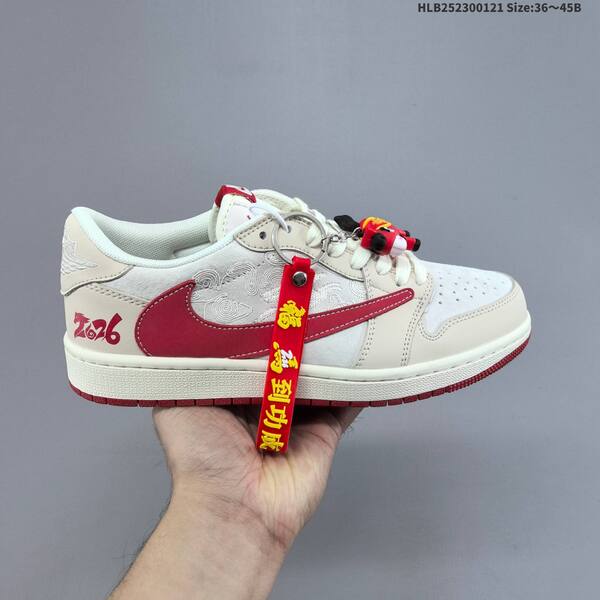 Nike Air Jordan 1 Low white/red/black 36~45B lifestyle