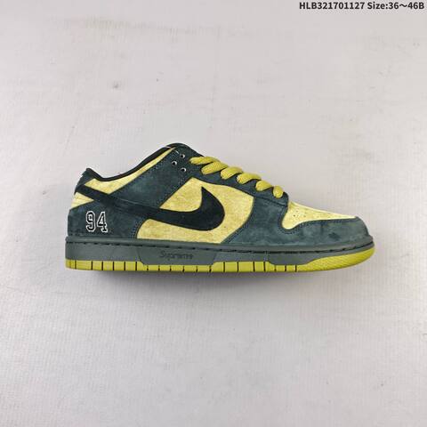Nike SB Dunk Low Pro Supreme Black Olive Black Red EU 36-46 Skate Shoe - Unisex (BS-63004)