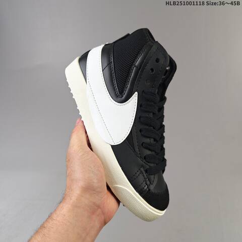 Nike Blazer Mid 77 Jumbo Black White Red Sail Yellow EU 36-45 Skate Shoe - Unisex (BS-63495)