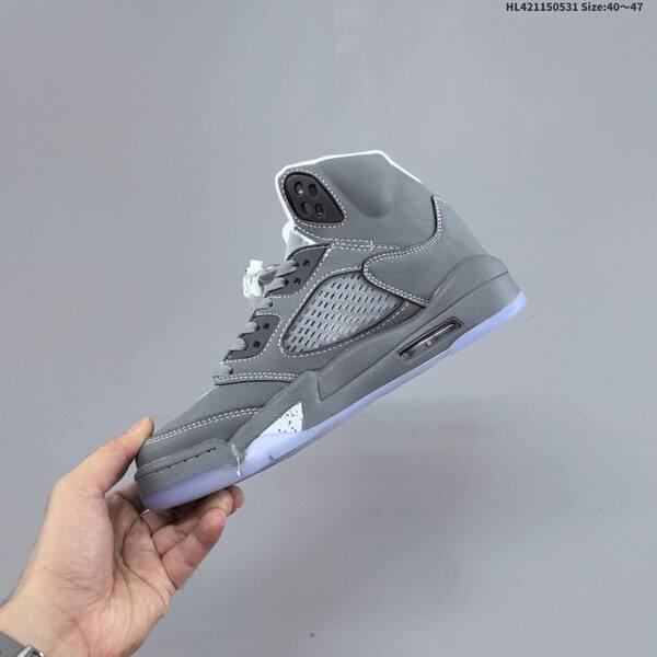 Jordan Air Jordan 5 Retro wolf grey / grey / white 40~47 basketball