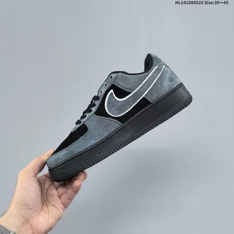 Nike Air Force 1 07 Low Black Grey White Blue EU 39-45 Sneaker - Unisex (BS-60149)