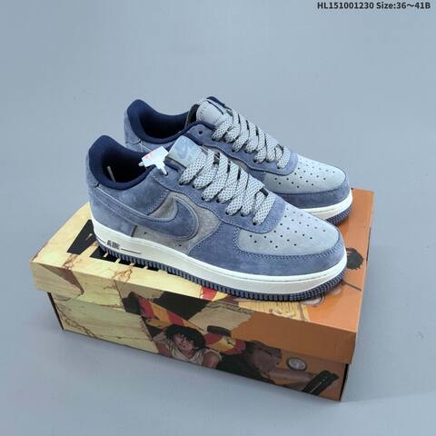 Nike Air Force 1 Low 07 Slate Blue Grey Sail Navy EU 36 41 Sneaker EU 36-41 - Unisex (BS-62306)
