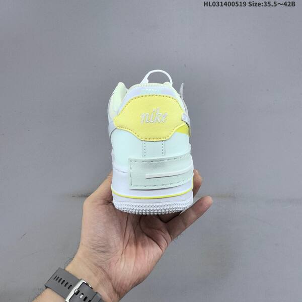 Nike Air Force 1 Shadow mint green pale yellow white EU 35 5-42 sneaker