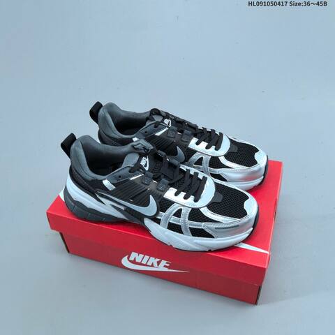Nike V2K Run White Silver Cream Black EU 36-45 Running Shoe - Unisex (BS-60668)