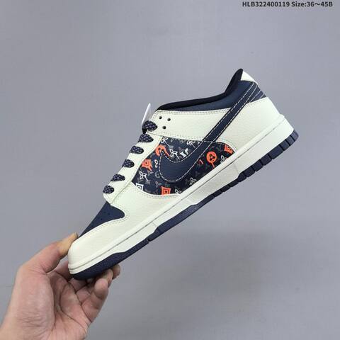 Nike Dunk SB Low Sail Navy Blue Orange Black EU 36-45 Skate Shoe - Unisex (BS-61898)