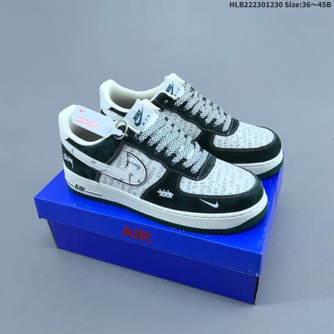 Nike Air Force 1 07 LV8 Beige Burgundy Black White EU 36-45 Skate Shoe - Unisex (BS-62324)
