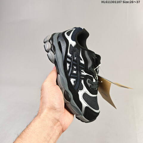 ASICS GEL-NYC Black Silver Grey 26-37 Running Shoe Running Sneakers - Women's (BS-69318)