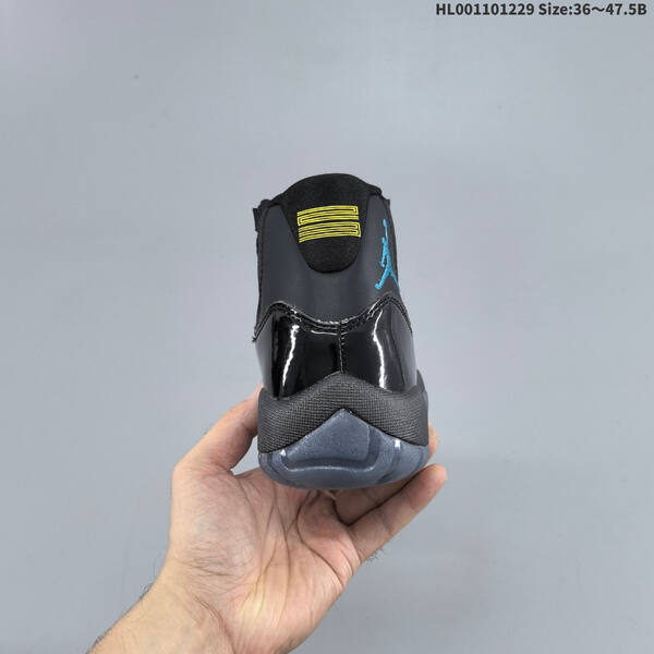 Jordan Air Jordan 11 Retro black/gray with gamma blue accents 36-47.5 basketball