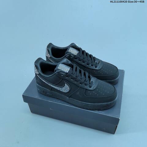 Nike Air Force 1 07 Black Silver White EU 36 45 Sneaker EU 36-45 - Unisex (BS-60638)