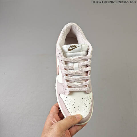 Nike SB Dunk Low Light Pink White Gold EU 36-46 Skate Shoe - Unisex (BS-62884)