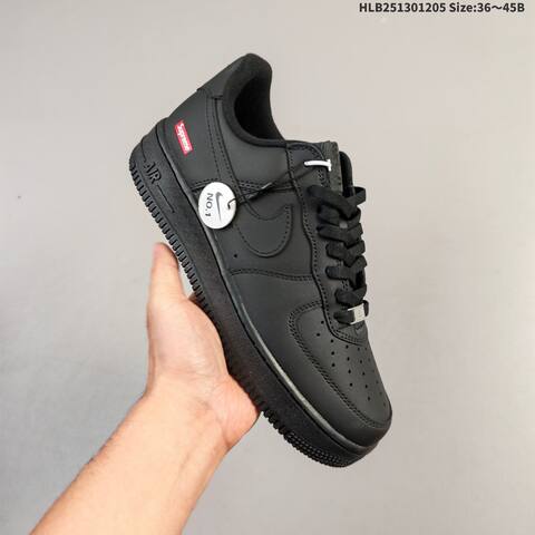 Nike Air Force 1 07 Supreme Black White Red EU 36-45 Sneaker - Unisex (BS-62813)