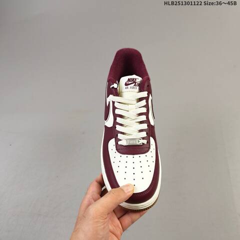 Nike Air Force 1 07 Sail Burgundy Gum White EU 36-45 Sneaker - Unisex (BS-63244)