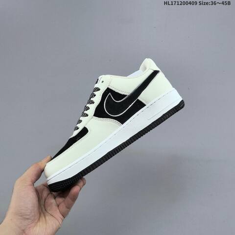 Nike Air Force 1 07 Off White Black Silver EU 36-45 Sneaker - Unisex (BS-60865)