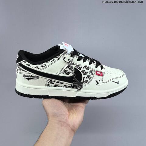 Nike Dunk Low Off White Grey Navy Red EU 36-45 Skate Shoe - Unisex (BS-62263)