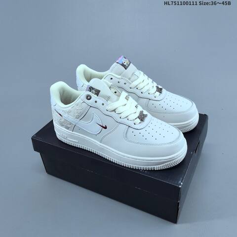 Nike Air Force 1 07 Low Off White Burgundy Silver EU 36-45 Sneaker - Unisex (BS-62071)