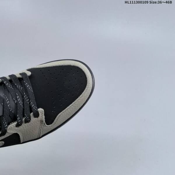 Jordan Air Jordan 1 Low OG black and grey with pink logo 36~46 casual