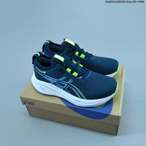 ASICS GEL-NIMBUS 26 Navy Blue White Light Blue EU 36-46 Running Shoe Running Sneakers - Unisex (BS-68974)