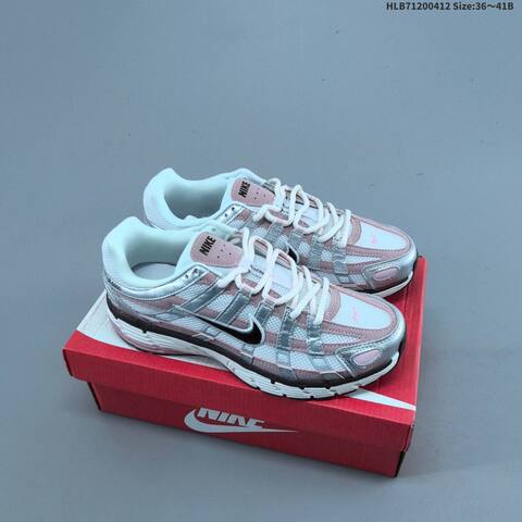 Nike P-6000 White Black Pink Beige EU 36-41 Running Shoe - Unisex (BS-60788)