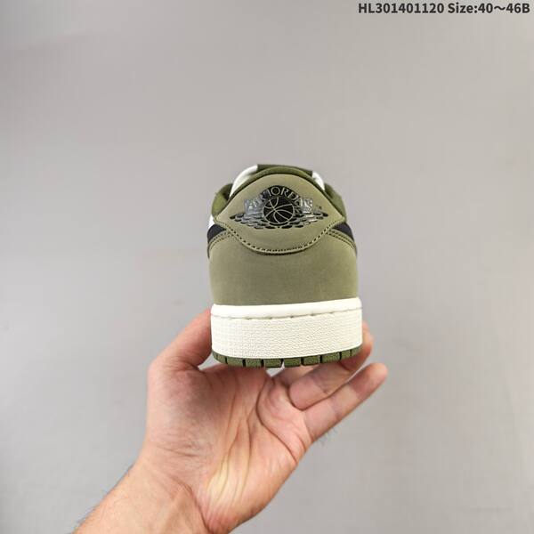 Nike Air Jordan 1 Retro Low OG white/olive/black 40~46 casual