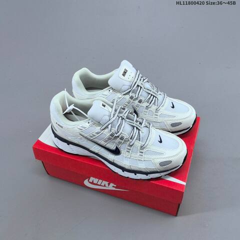 Nike P-6000 Grey Silver White Black EU 36-45 Running Shoe - Unisex (BS-60640)