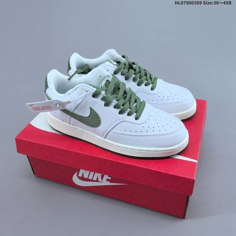 Nike Court Vision 1 Low White Black Yellow Cream EU 36-45 Skate Shoe - Unisex (BS-61401)