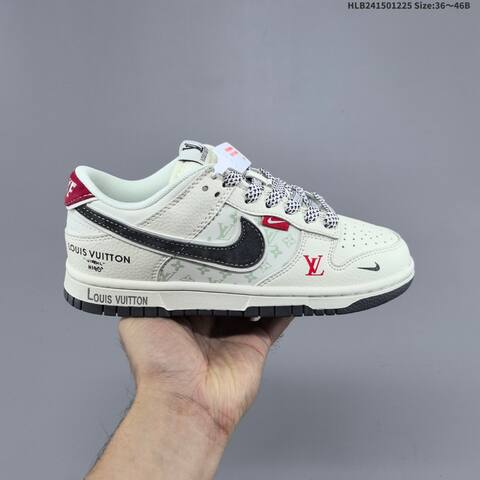 Nike SB Dunk Low Off White Black Red Light Green EU 36-46 Skate Shoe - Unisex (BS-62444)