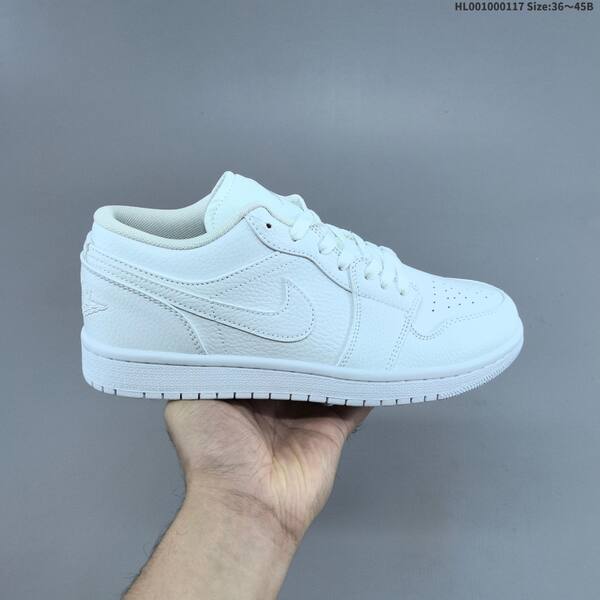 Jordan Air Jordan 1 Low Triple White 36~45 basketball