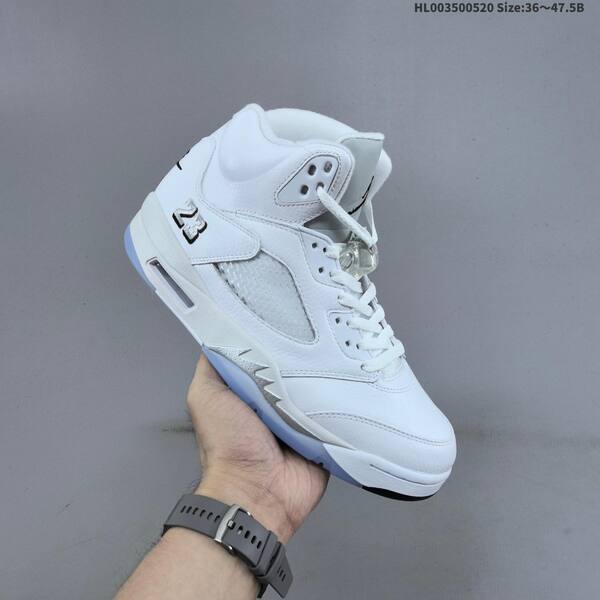 Jordan Air Jordan 5 Retro white/silver 36~47.5 basketball