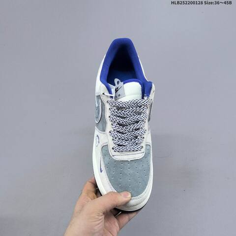 Nike Air Force 1 07 LV8 Light Grey Grey Blue White EU 36-45 Sneaker - Unisex (BS-61702)