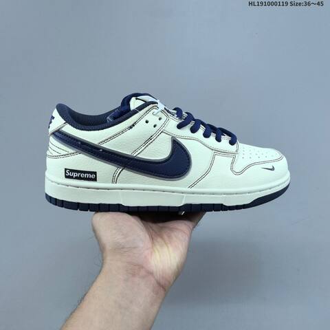 Nike SB Dunk Low Sail Navy Silver Off White EU 36-45 Skate Shoe - Unisex (BS-61894)