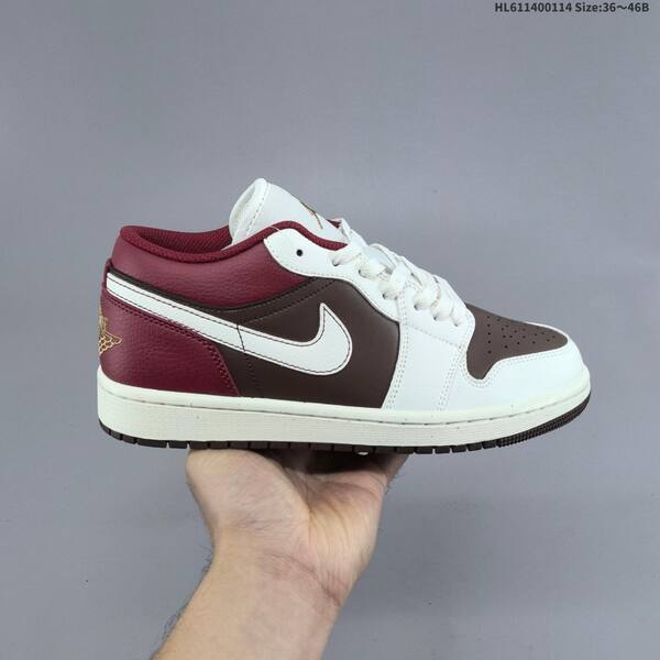 Jordan Air Jordan 1 Low shattered backboard / brown-white-burgundy EU 36-46 casual