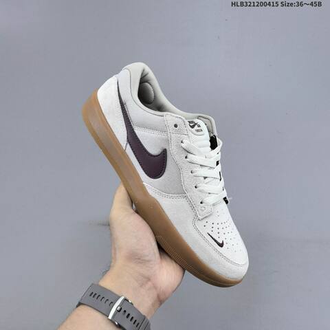 Nike SB Force 58 Light Grey Dark Brown Gum EU 36-45 Skate Shoe - Unisex (BS-60728)