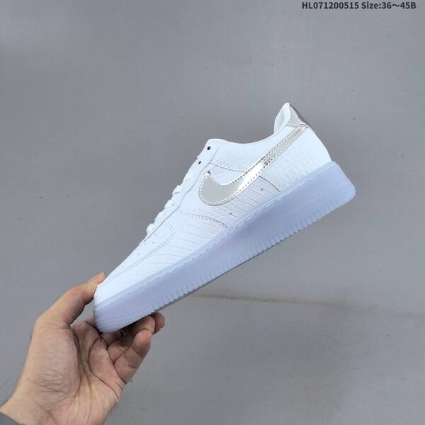 Nike Air Force 1 07 Low white metallic silver ice blue EU 36-45 sneaker