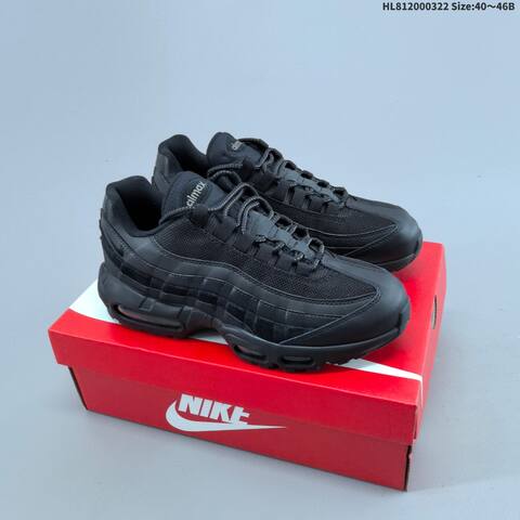 Nike Air Max 95 Triple Black EU 40-46 Running Shoe - Men's (BS-61184)