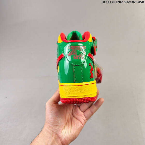 Nike Air Force 1 Mid 07 green yellow red EU 36-45 sneaker