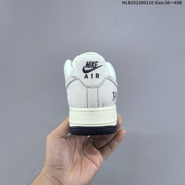 Nike Air Force 1 07 LV8 light grey off white dark navy EU 36 45 skate shoe EU 36-45