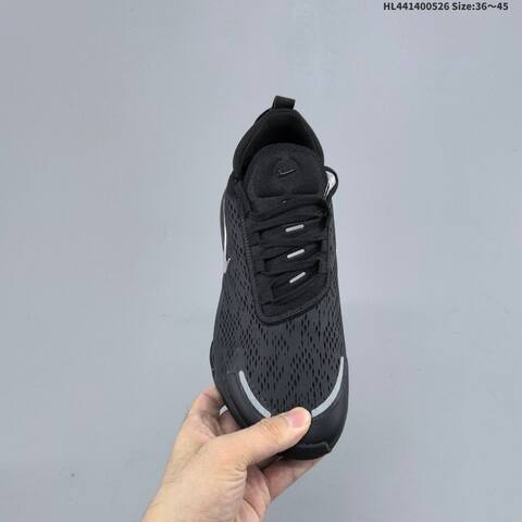 Nike Air Max 270 Flyknit Black Metallic Silver EU 36-45 Running Shoe - Unisex (BS-60106)